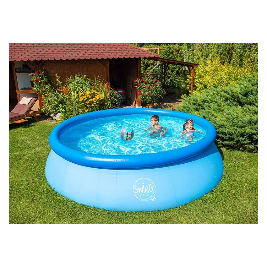 Piscine gonflable ronde Bleue ⌀ 244 x h. 76 cm - Decouvrez toutes nos ...