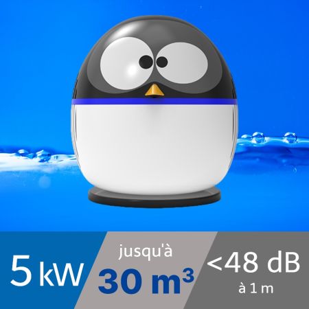 Pompe à chaleur Penguin 5kW pour piscine de 30m3