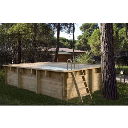 Kit Piscine Bois Hors Sol Rectangulaire Tamara 425 x 325 x 130 cm