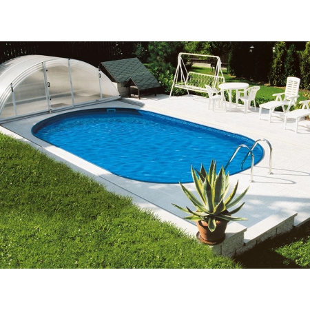 Piscine Allongée Ibiza Acier à enterrer 8.0 x 4.16 x 1.5 m