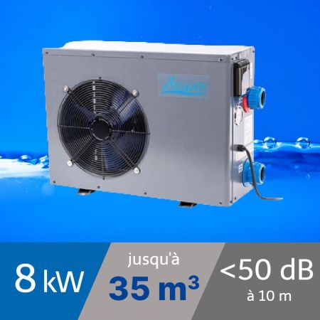 Pompe à chaleur Azuro 8 kW + WiFi pour piscine de 35m3