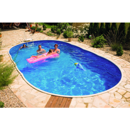 Piscine Azuro Acier avec cadre en Bois 730x370x120cm