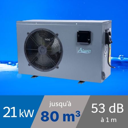 Pompe à chaleur Inverter 21 kW + WiFi pour piscine de 80m3