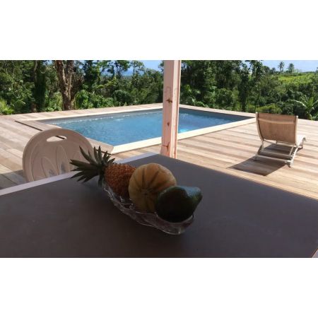 Piscine Bois Luna Rectangulaire avec Escalier 350x270x70cm