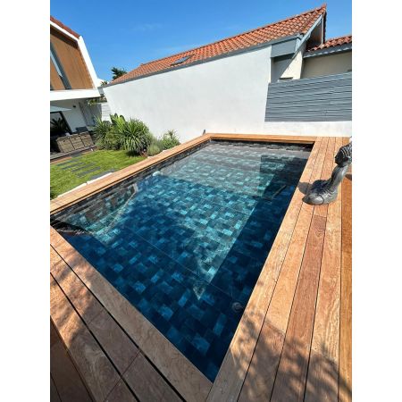 Piscine Bois Diana Rectangulaire 820x420x145 cm Pierre de Bali