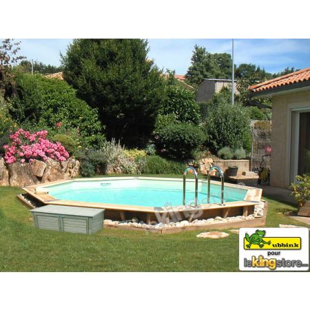 Piscine bois Ronde UBBINK OCEA 580x130 cm Liner Sable