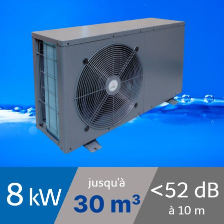 Pompe à chaleur Heatermax Inverter 8 kW pour piscine de 15-30m3