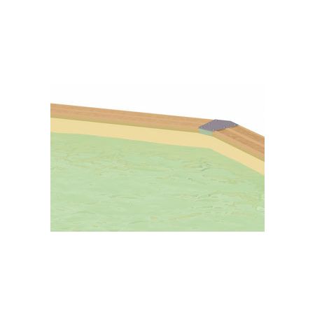 Liner Beige 75/100ème pour piscine Octogonale Allongée 820 x 470 x 130 cm