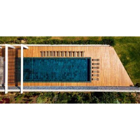 Piscine Bois Supreme Rectangulaire avec Plage Immergée + Escalier 1220x520x145 cm Pierre de Bali