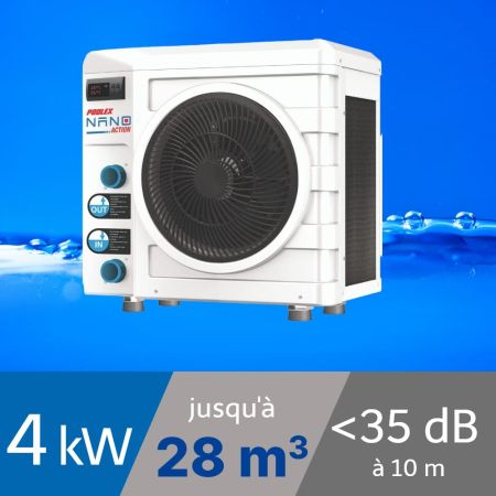 Pompe à chaleur Poolex Nano Action 4 kW pour piscine de 15-28m3