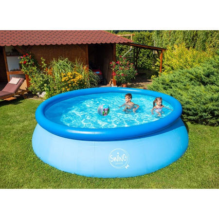 Piscine gonflable ronde Bleue ⌀ 3.66m x h. 76 cm