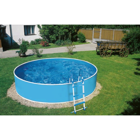 Piscine ronde en acier Azuro 301 - 4.6 x 0.9 m Bleu/Blanc