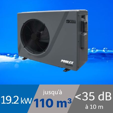 Pompe à chaleur Poolex Silverline Fi 19.2 kW pour piscine de 80 à 110m3