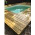 Piscine Bois Rebecca Rectangulaire avec Escalier d'Angle 920x420x145cm