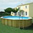 Piscine Bois Lola Octogonale Allongée 541x336x131cm