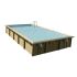 Piscine bois UBBINK LINEA 800x500x140cm Liner Gris