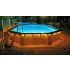 Piscine bois UBBINK SASHA 490x355x130cm Liner Bleu 