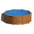 Piscine acier aspect bois ronde Mauritius 460x h132cm 