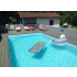 Piscine Bois Luxe Rectangulaire avec Escalier d'Angle 620x420x145cm