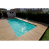 Piscine Bois Luxe Rectangulaire Luxe avec Escalier d'Angle 470x270x145cm