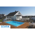 Piscine Bois Luxe Rectangulaire Luxe avec Escalier d'Angle 470x270x145cm