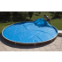 Bâche à bulles 180μ bleu pour piscine acier ovale Ø 550x370 cm