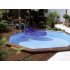 Piscine bois Ronde UBBINK TONGA 430x120cm Liner Bleu