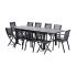 Ensemble de jardin STAR 6/10 places Noir 6 fauteuils et 4 chaises pliantes