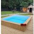 Piscine Bois Luxe Rectangulaire avec Escalier 420x320x131cm