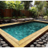 Piscine Bois Luxe Rectangulaire  620x420x145cm Pierre de Bali