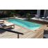 Piscine Bois Luxe Rectangulaire avec Escalier 420x320x145cm