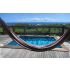 Piscine Bois Capri Carrée avec Escalier d'Angle 420x420x145cm Pierre de Bali