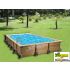 Piscine bois UBBINK LINEA 1100x500x140 Liner Bleu