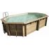 Piscine bois Allongée UBBINK OCEA 610x400x130cm Liner Gris 