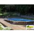 Piscine bois Allongée UBBINK OCEA 860x470x130cm Liner Bleu 