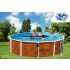 Piscine Ronde ETNICA Acier Aspect Bois 460cm x  H 120cm