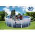 Piscine Ronde TRENCADIS Acier Décoration Mosaïque 350 x 120 cm