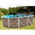 Piscine allongée CAMOUFLAGE Acier  550cm x 366 cm x H 120cm