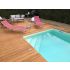 Piscine Bois Luxe Rectangulaire avec Escalier d'Angle 420x320x145cm