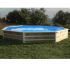 Piscine bois Octogonale CLEOFAS Ø460x129cm Liner bleu