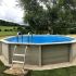 Kit Piscine Béton Aspect Bois Ronde 493x130cm