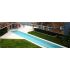 Couloir de nage Piscine Bois UBBINK LINEA 1550x350x155cm Liner Sable