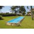 Couloir de nage Piscine Bois UBBINK LINEA 1550x350x155cm Liner Bleu 