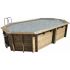 Piscine bois Allongée UBBINK OCEA 610x400x130cm Liner Gris 