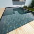 Piscine Bois Luxe Rectangulaire avec Escalier 620x420x130cm Pierre de Bali