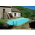 Piscine Bois Super Lucci Octogonale Allongée avec Escalier 807x457x131cm