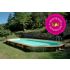 Piscine bois Allongée UBBINK SUPER TONGA 820x470x130cm Liner Bleu 