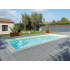 Piscine bois MAEVA Rectangulaire avec Escalier droit 800x400x150cm