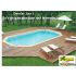 Piscine bois UBBINK TONGA 610x400x120cm Liner Sable 