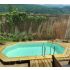 Piscine bois SUNWATER 490x300x120cm Liner Beige